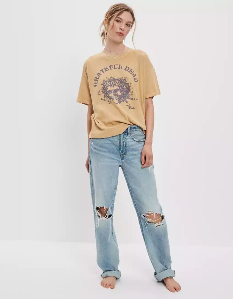 T Shirts American Eagle AE Oversized Grateful Dead Graphique Tee Multicolore Femme | DON-40964622